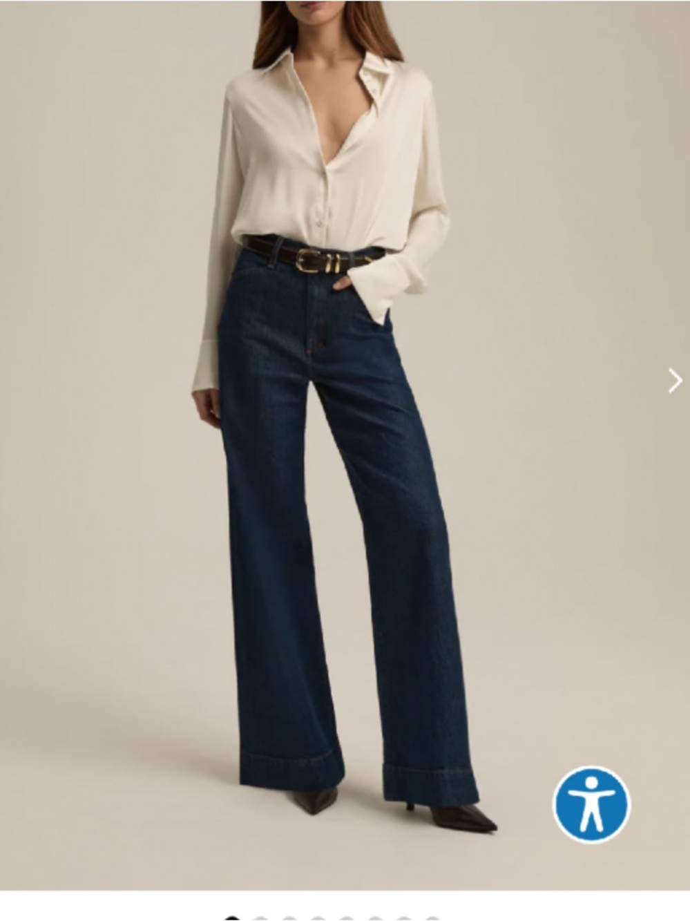 FAVORITE DAUGHTER The Mischa High-Rise Wide Leg Jeans in Pepper wash - Size: 24